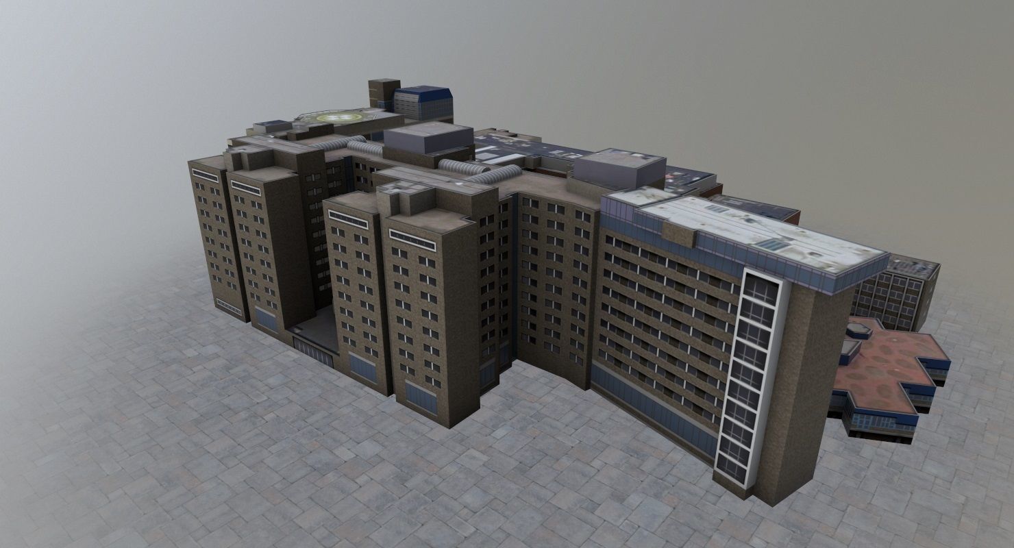 Amsterdam High Rise Pack Low-poly 3D model_40