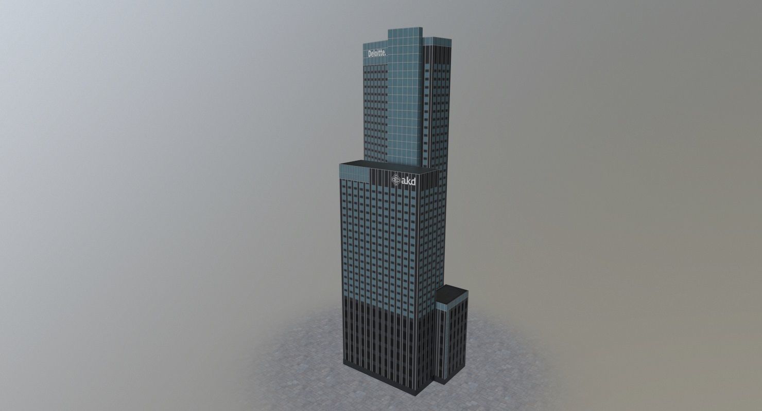 Amsterdam High Rise Pack Low-poly 3D model_48