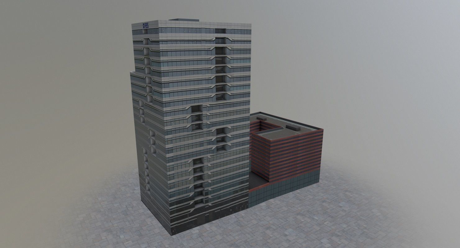Amsterdam High Rise Pack Low-poly 3D model_9