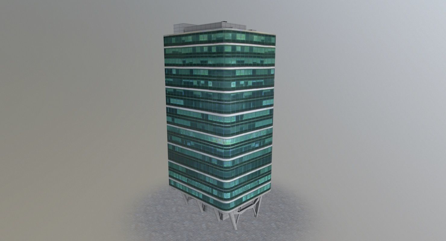 Amsterdam High Rise Pack Low-poly 3D model_14