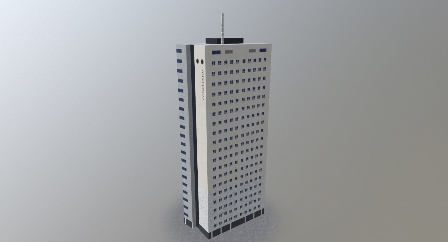 Amsterdam High Rise Pack Low-poly 3D model_52