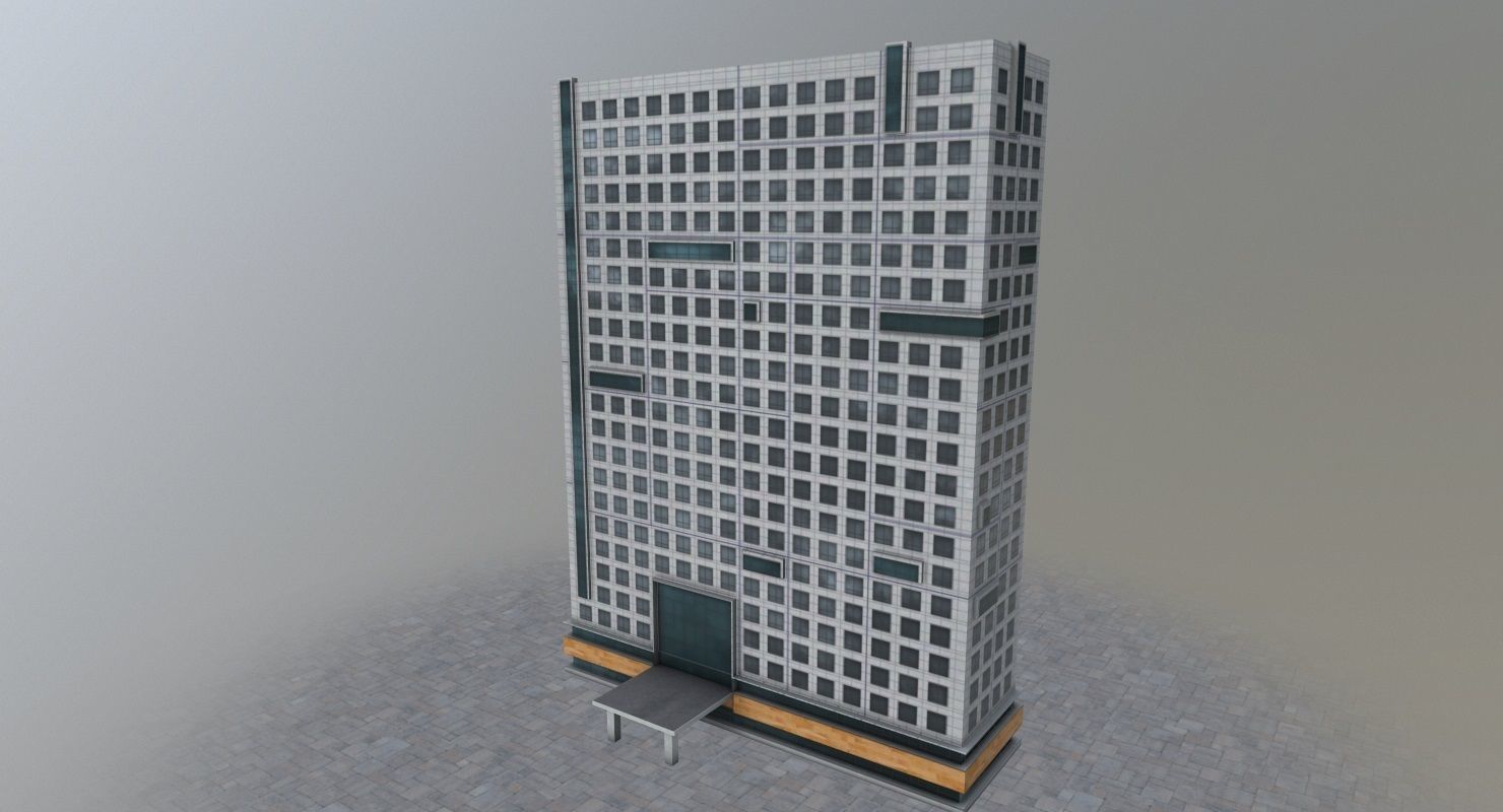Amsterdam High Rise Pack Low-poly 3D model_39