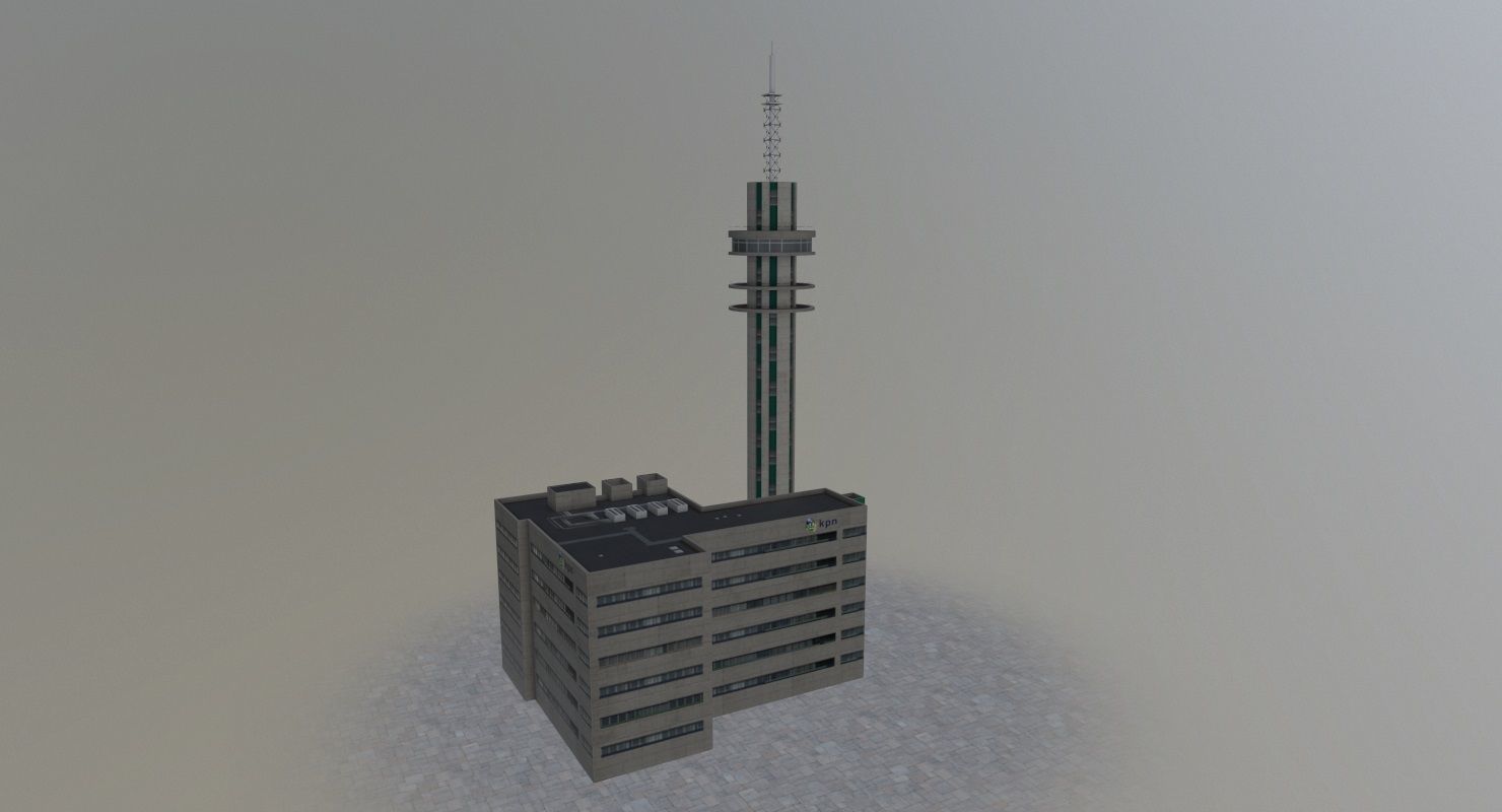 Amsterdam High Rise Pack Low-poly 3D model_22