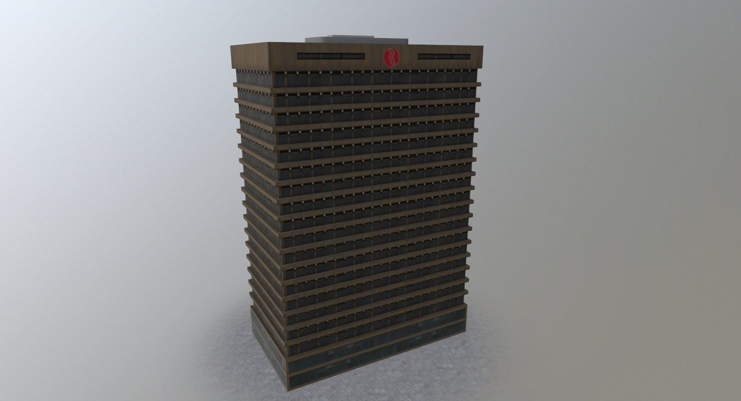 Amsterdam High Rise Pack Low-poly 3D model_32