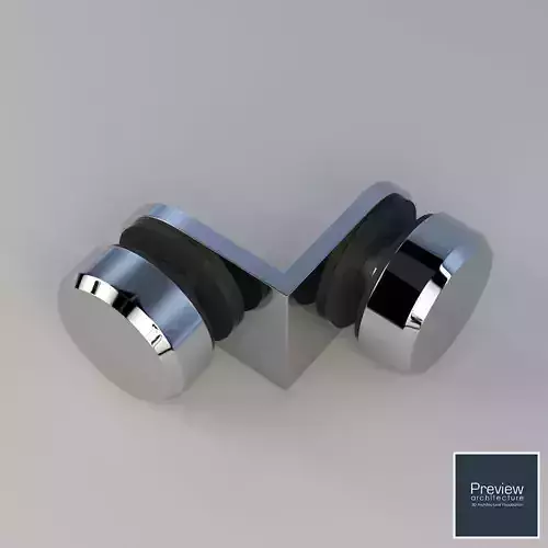 Bohle - 90 Degree Glass to Glass Fixed Bracket 3D model