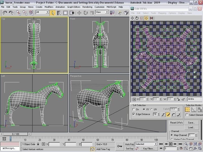 horse - Low-poly 3D model_6