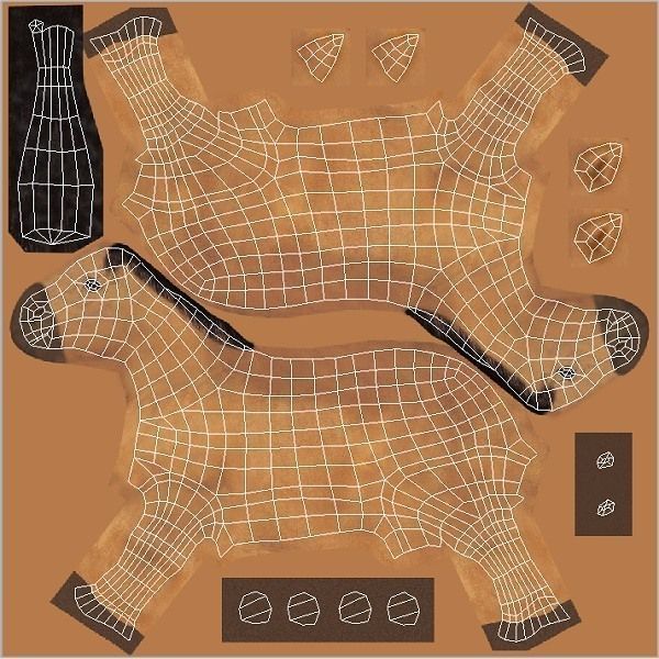 horse - Low-poly 3D model_7