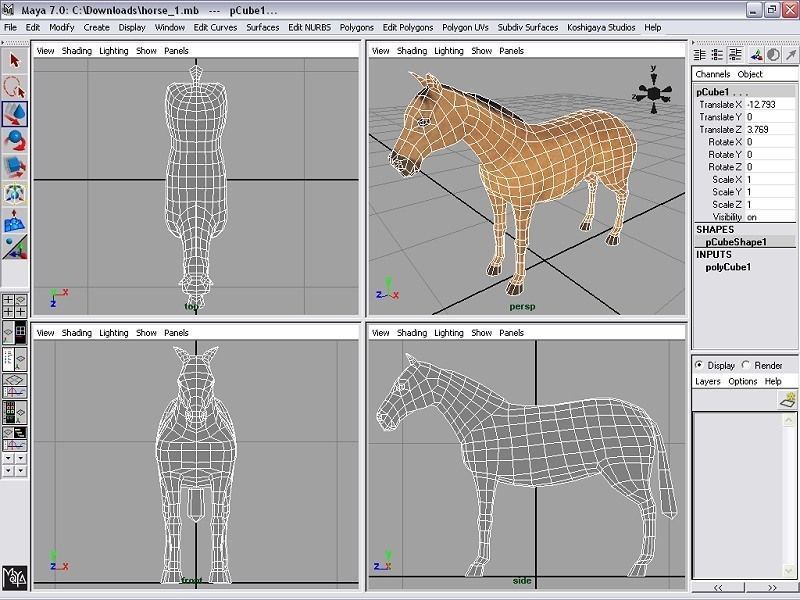 horse - Low-poly 3D model_5