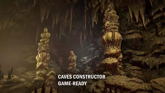 Cave constructor Low-poly 3D model