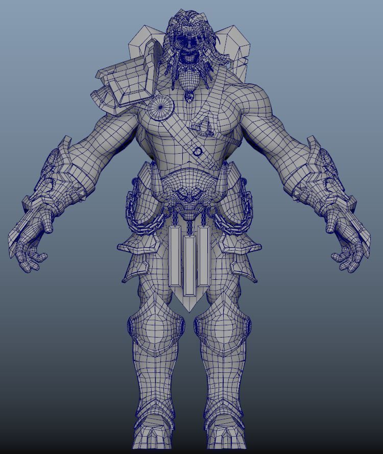 Barbarian warrior 3D model_8
