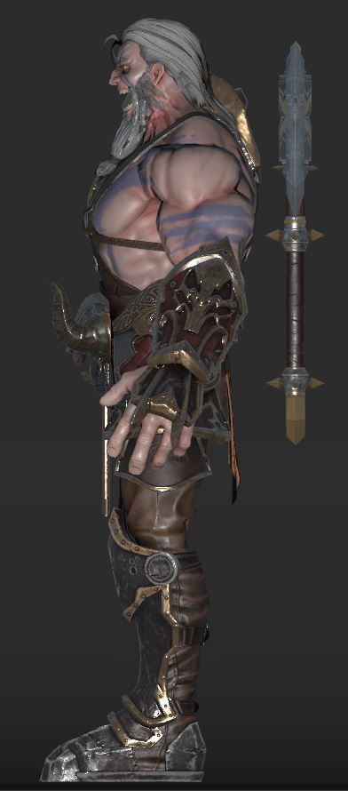 Barbarian warrior 3D model_5
