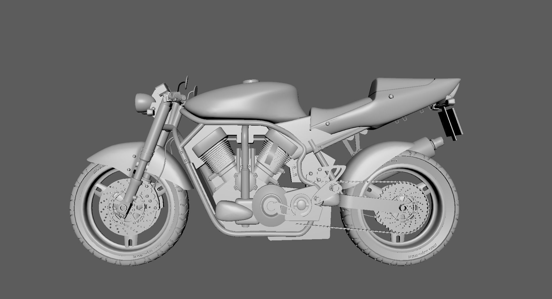 suzuki street fighter 3D model_2