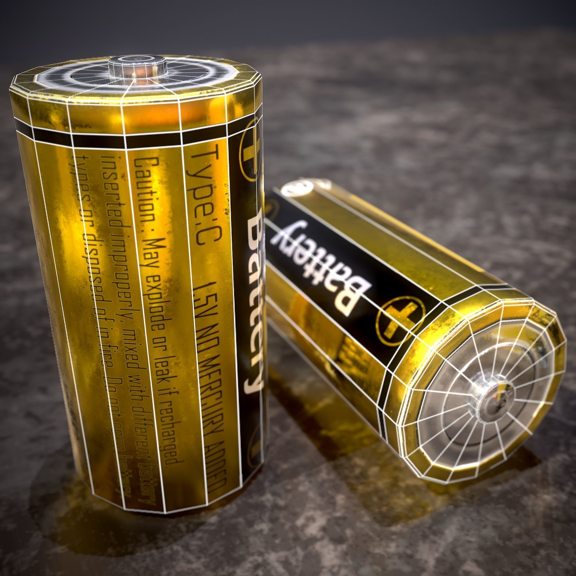 HIE Battery D180810 Low-poly 3D model_11