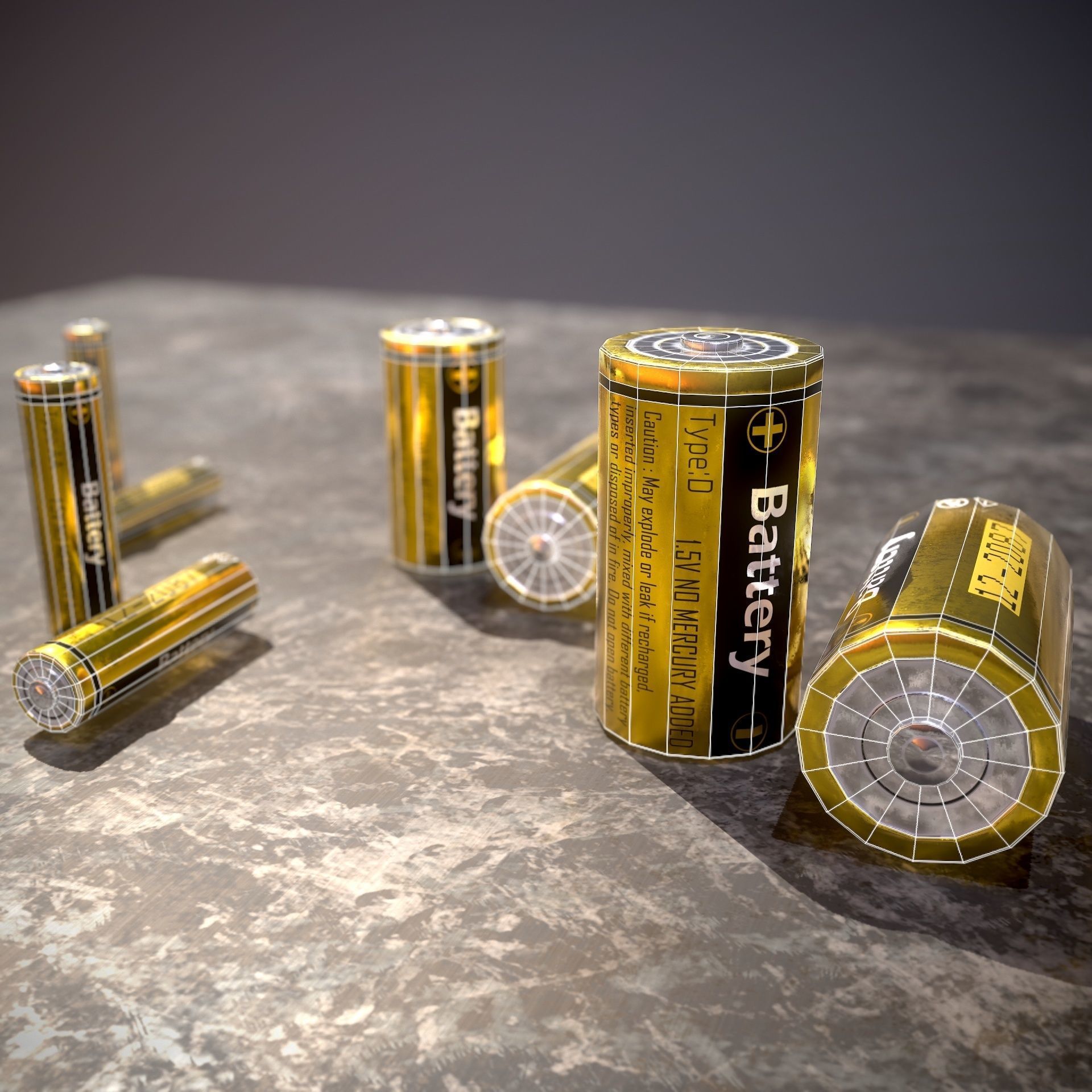 HIE Battery D180810 Low-poly 3D model_14