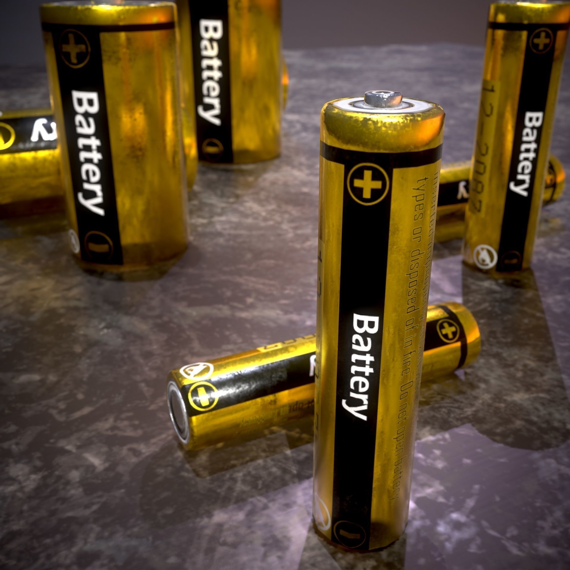 HIE Battery D180810 Low-poly 3D model_3