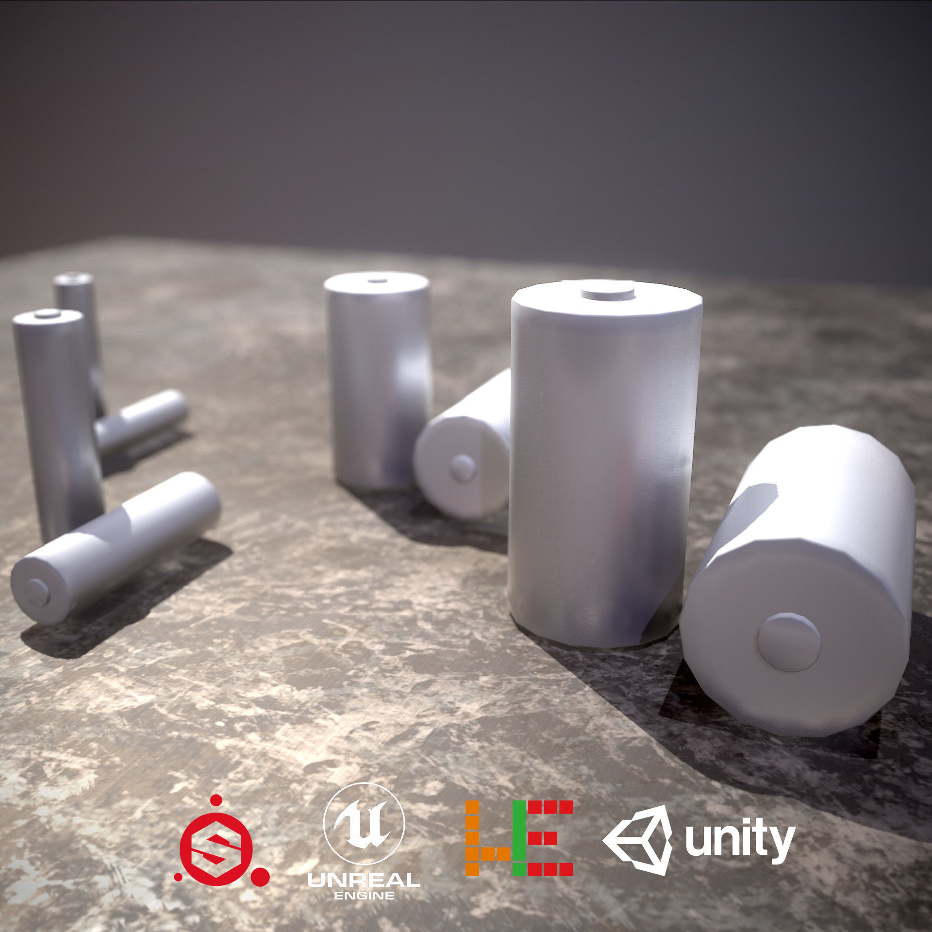 HIE Battery D180810 Low-poly 3D model_1