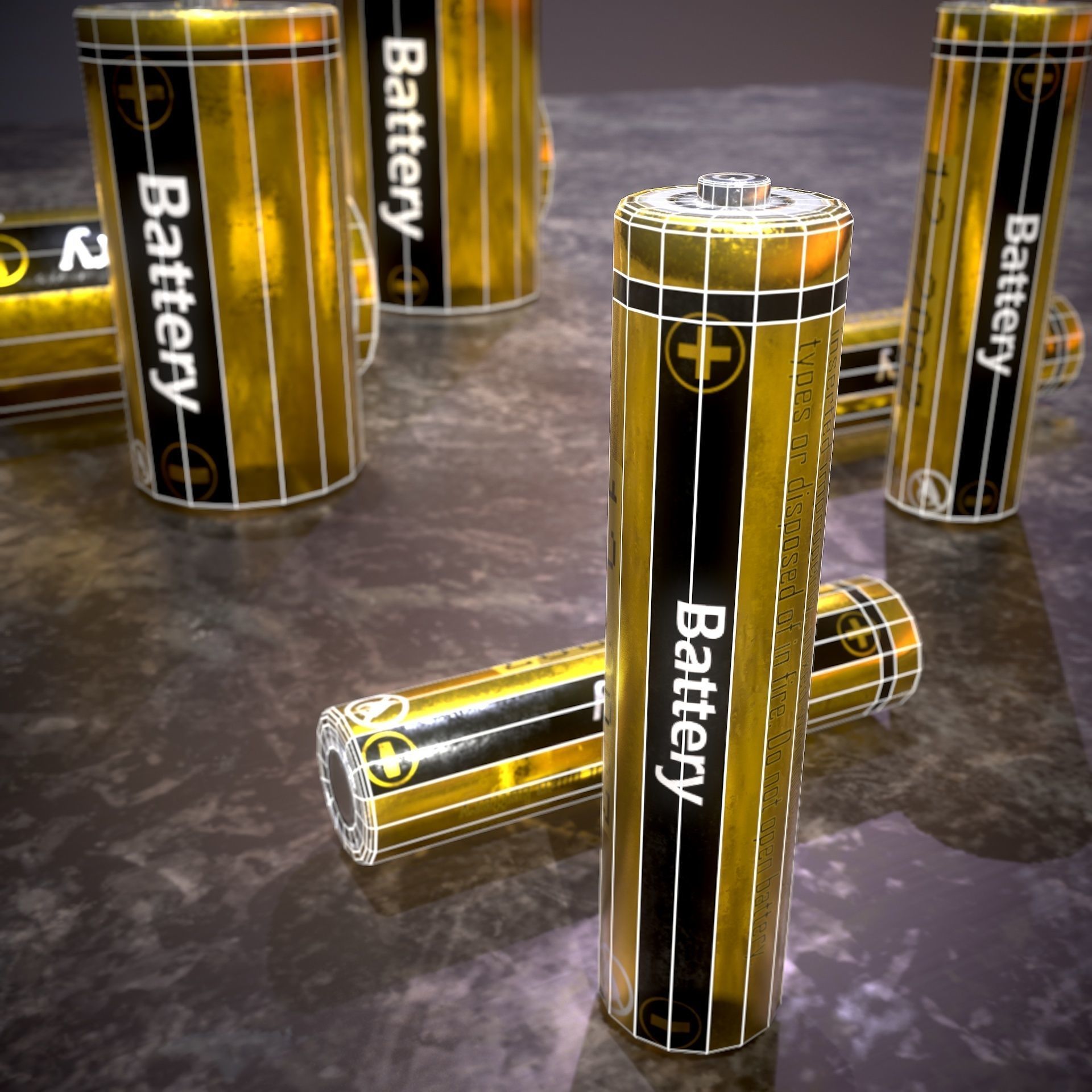 HIE Battery D180810 Low-poly 3D model_5