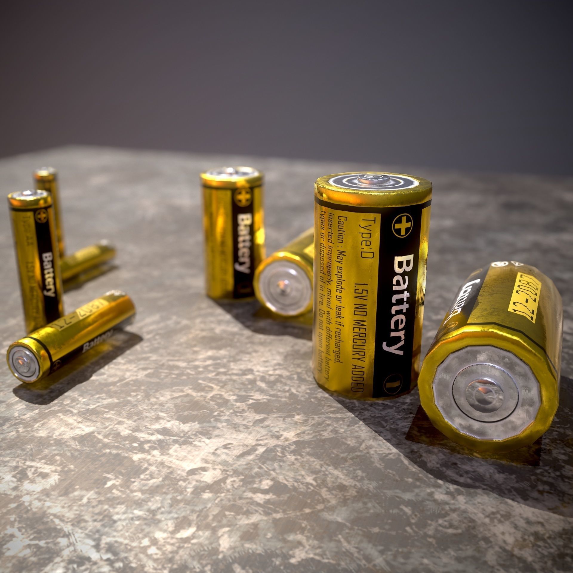 HIE Battery D180810 Low-poly 3D model_12