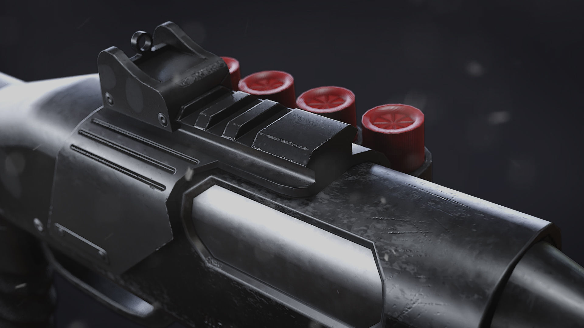 RM 870 Shotgun Low-poly 3D model_3