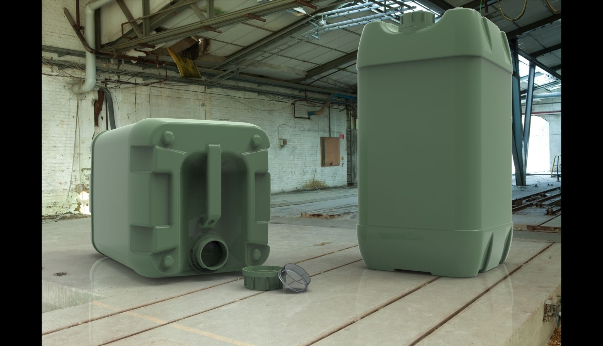 20 Gallon Water Container 3D model_2