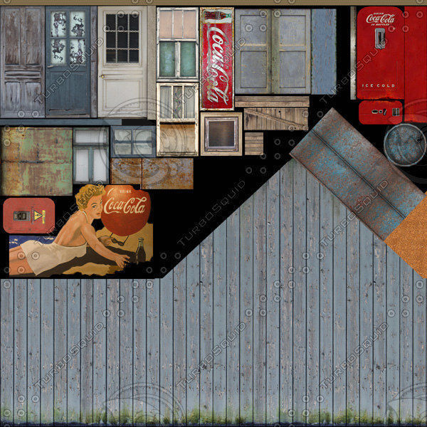 Old Farm and Shop Game Ready Low-poly 3D model_11