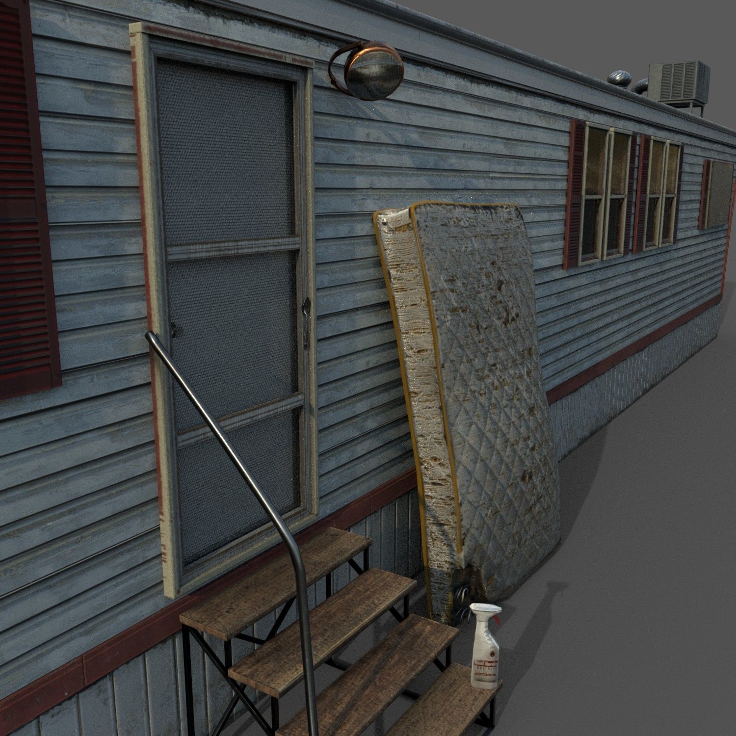 Mobile Home Game Ready Low-poly 3D model_13