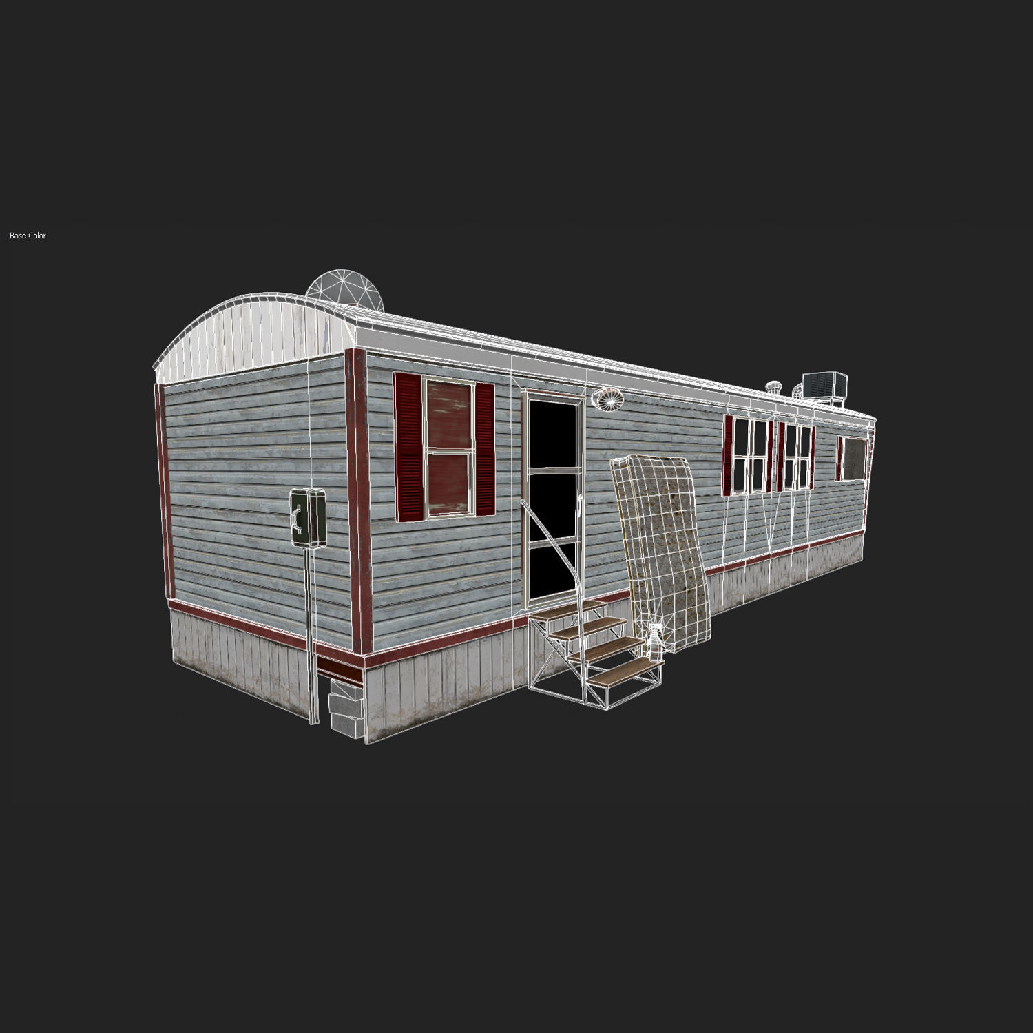 Mobile Home Game Ready Low-poly 3D model_19