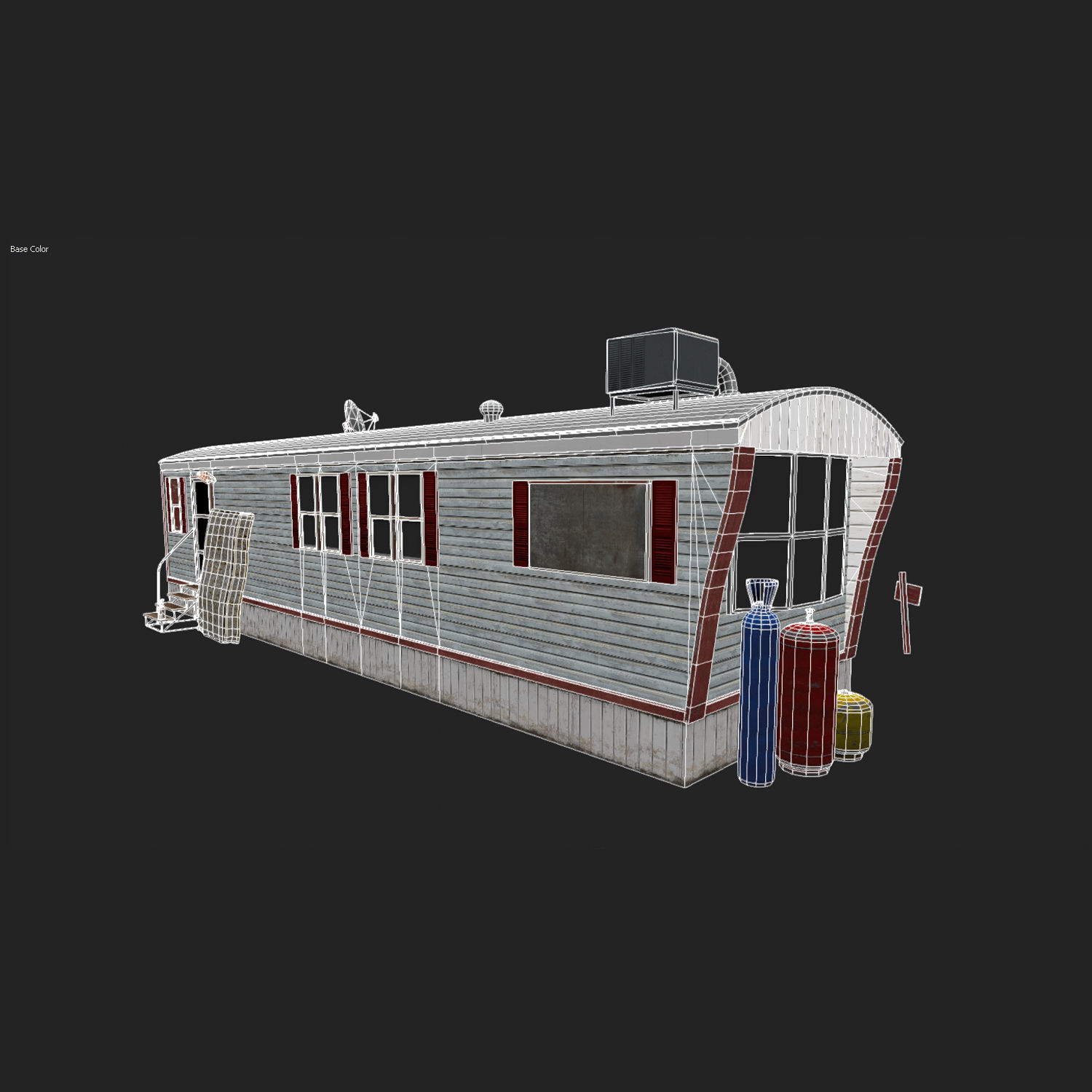 Mobile Home Game Ready Low-poly 3D model_25