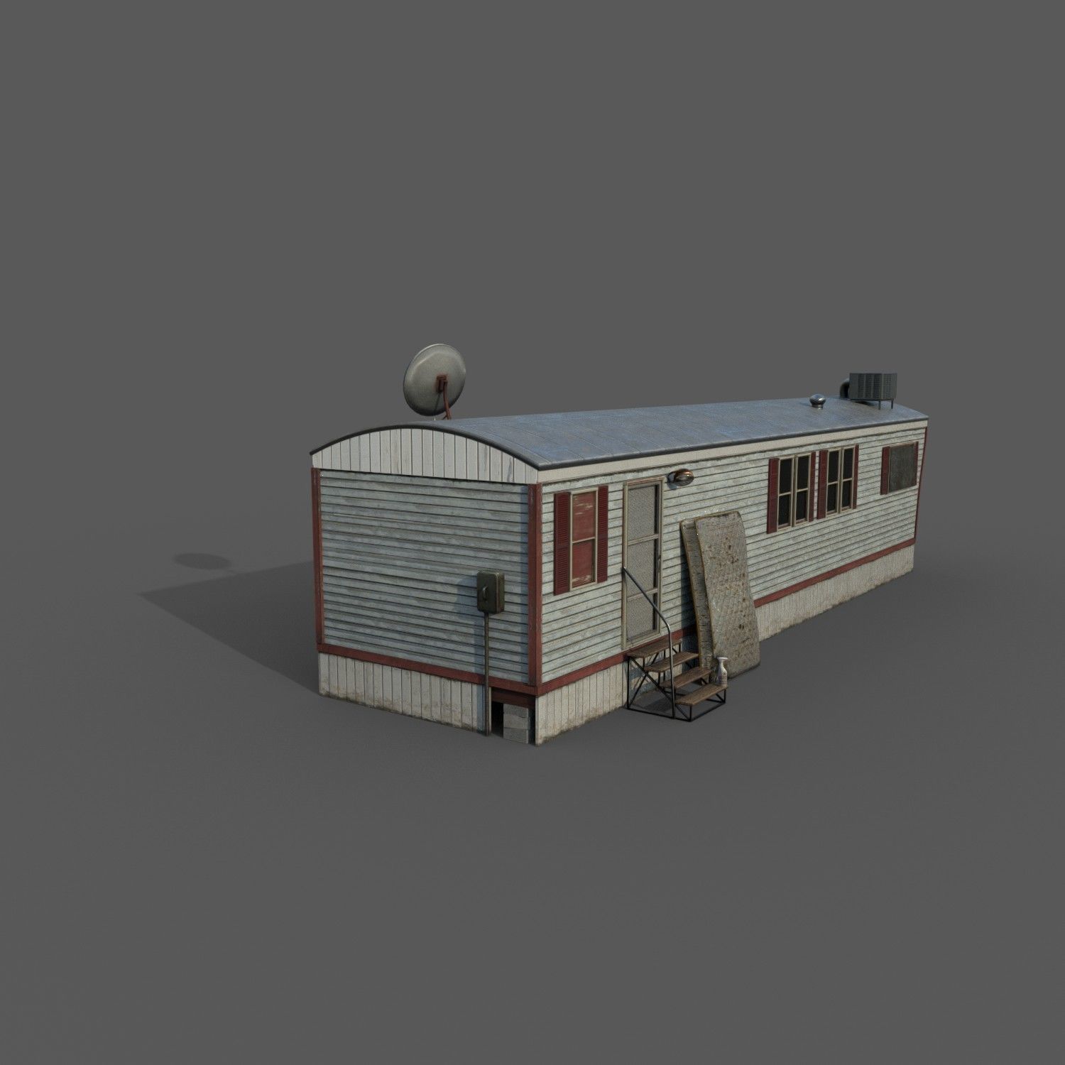 Mobile Home Game Ready Low-poly 3D model_5
