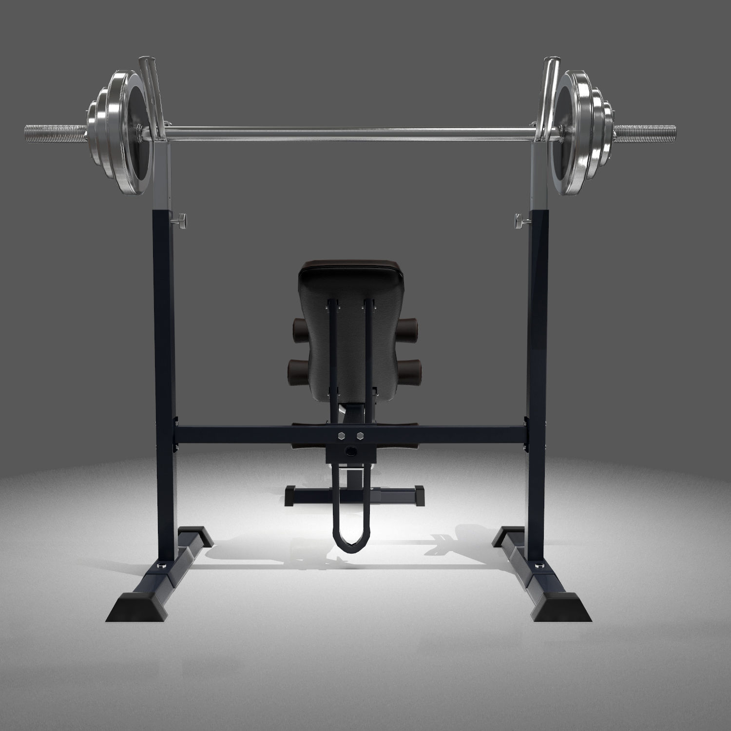 Lifting Bench Game Ready Low-poly 3D model_6