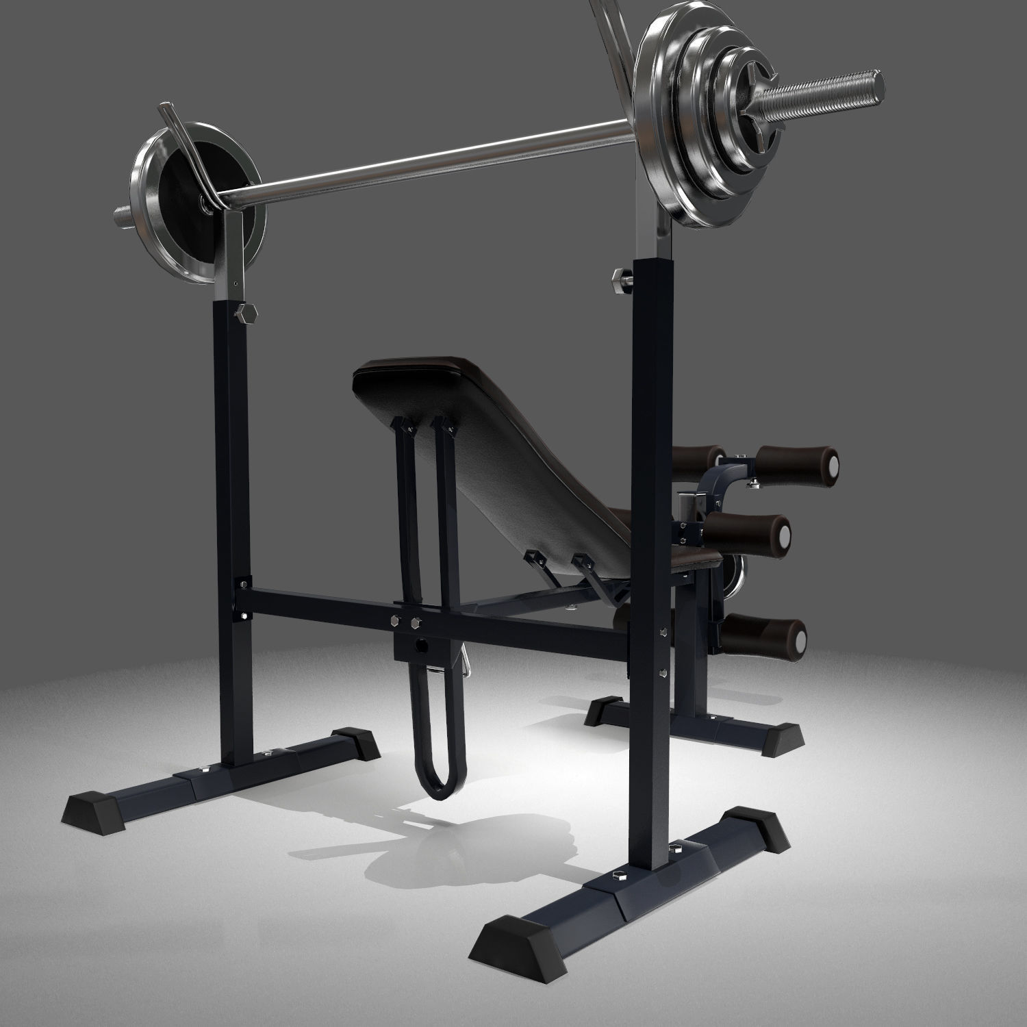 Lifting Bench Game Ready Low-poly 3D model_5