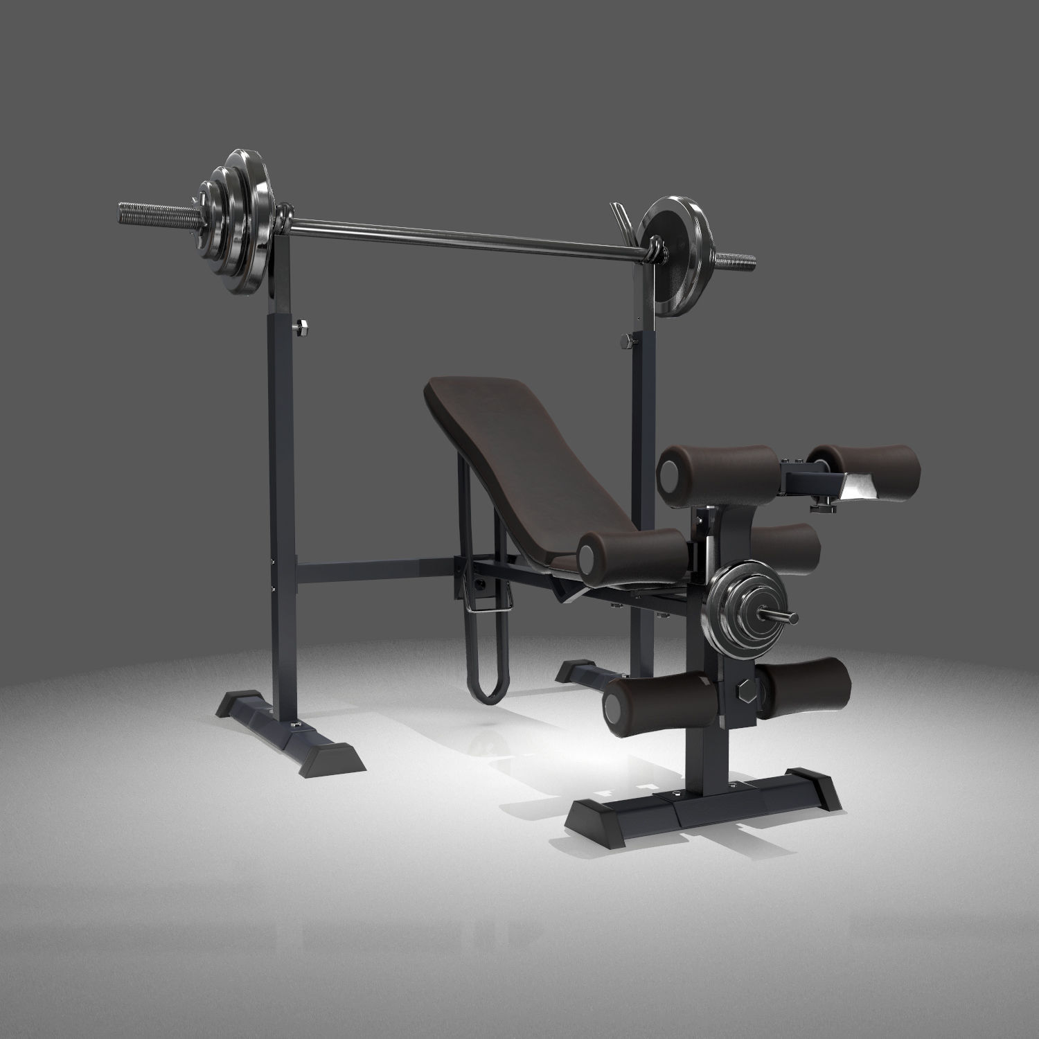 Lifting Bench Game Ready Low-poly 3D model_1