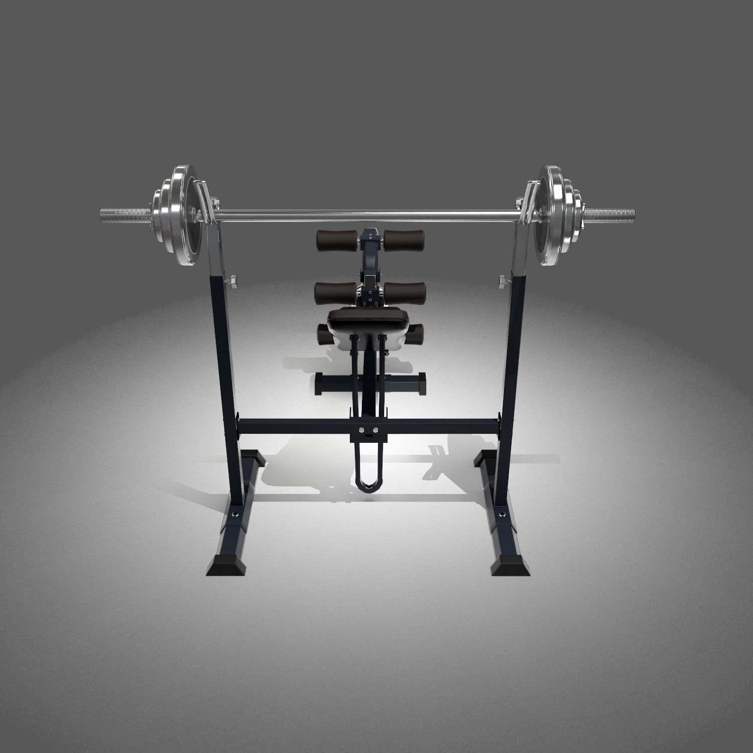 Lifting Bench Game Ready Low-poly 3D model_7