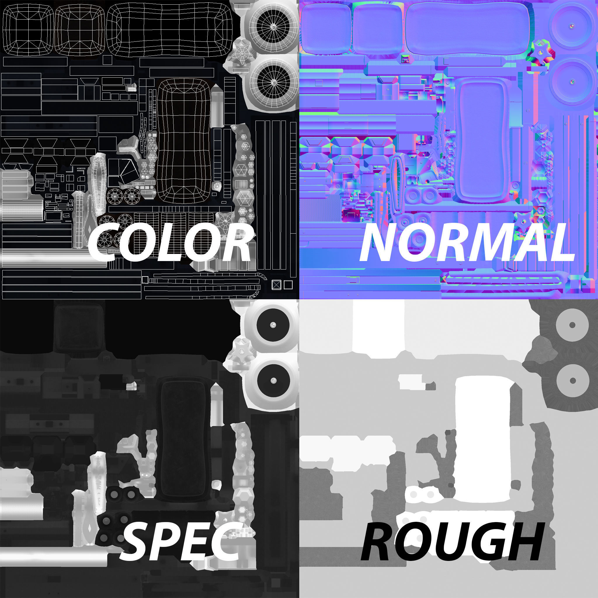 Lifting Bench Game Ready Low-poly 3D model_20