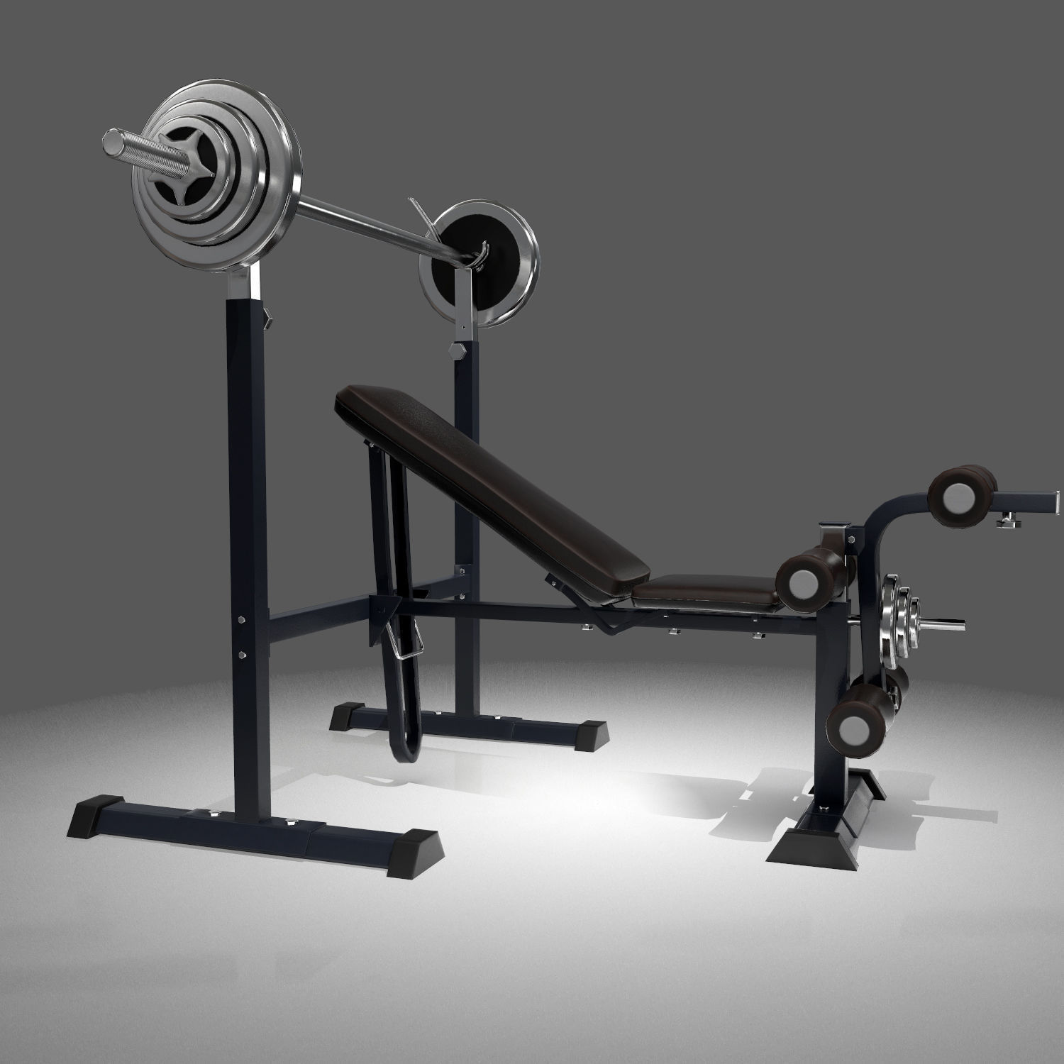 Lifting Bench Game Ready Low-poly 3D model_2