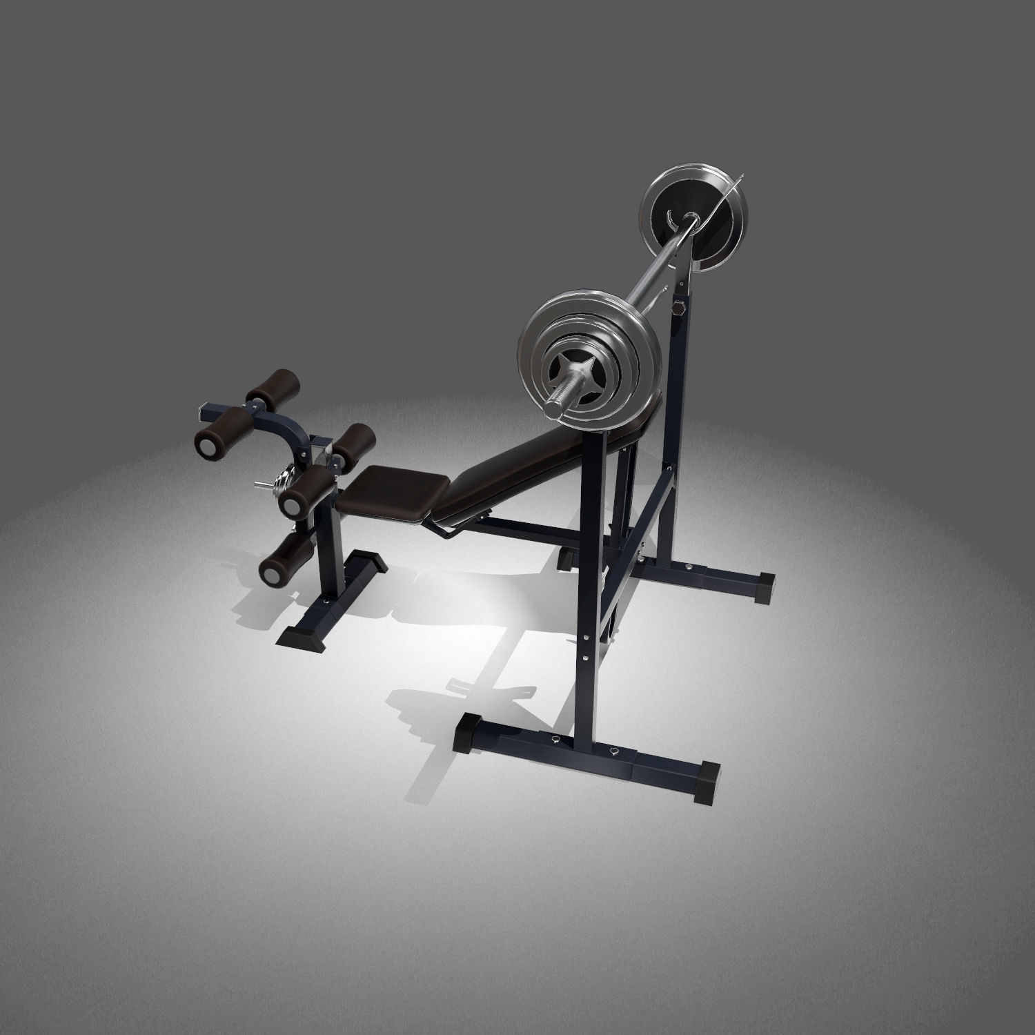 Lifting Bench Game Ready Low-poly 3D model_13