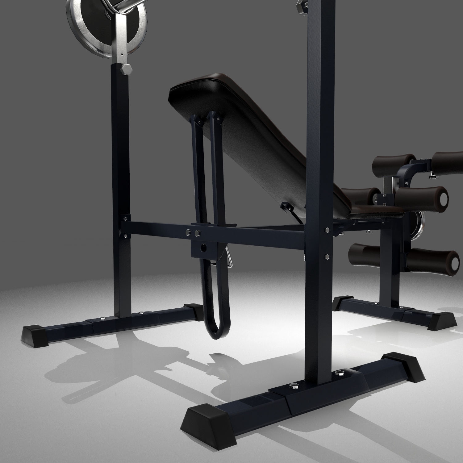 Lifting Bench Game Ready Low-poly 3D model_9