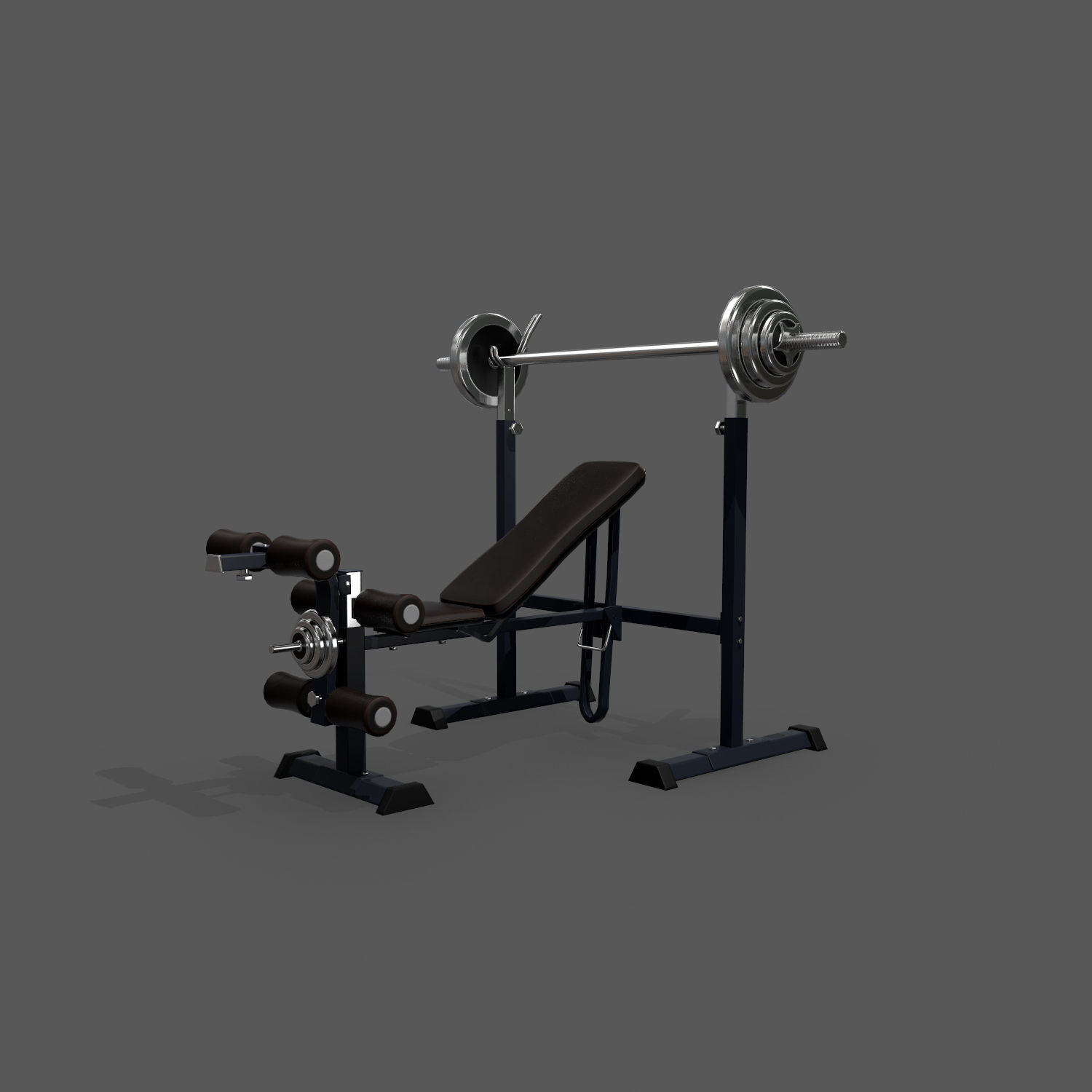Lifting Bench Game Ready Low-poly 3D model_17