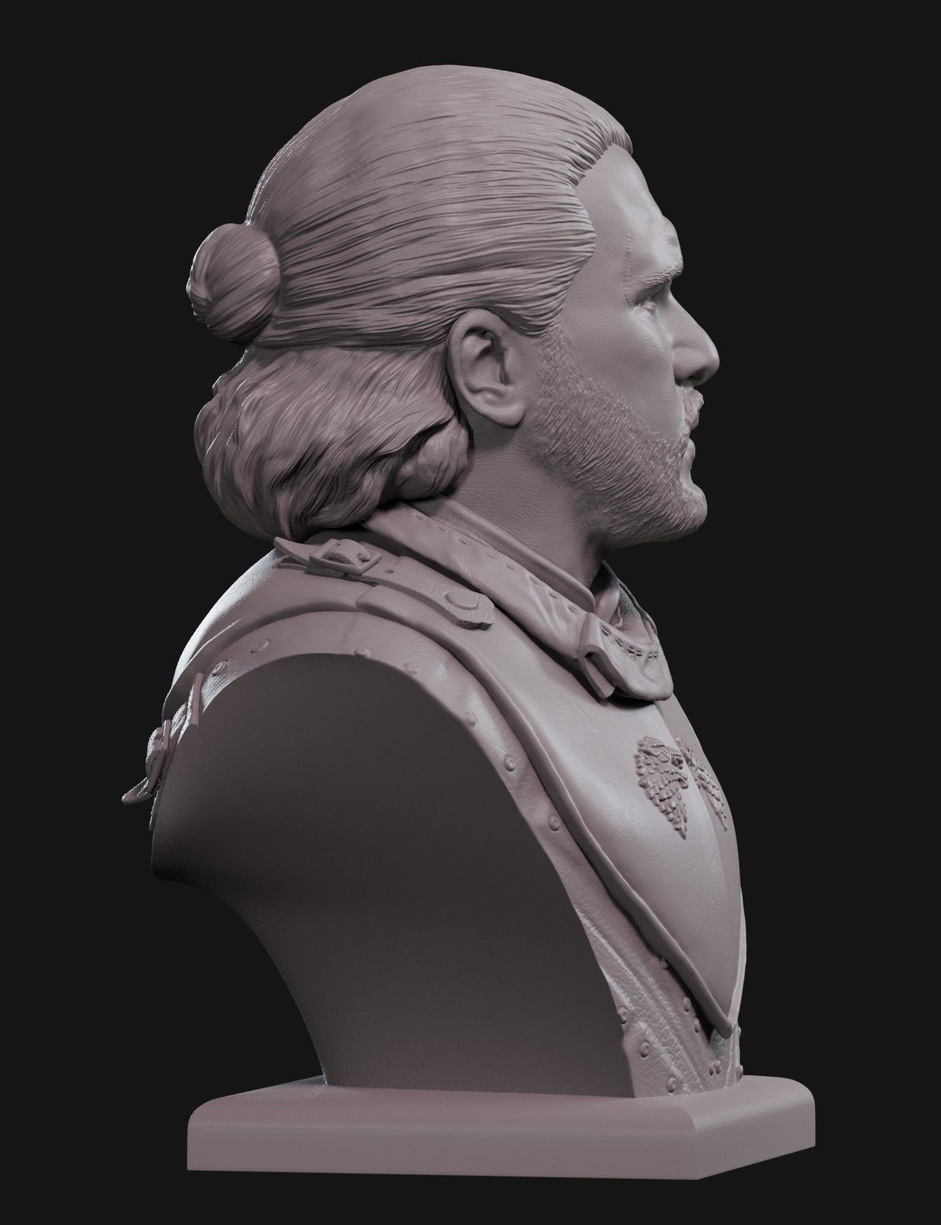 Jon Snow bust 3 3D print model_10