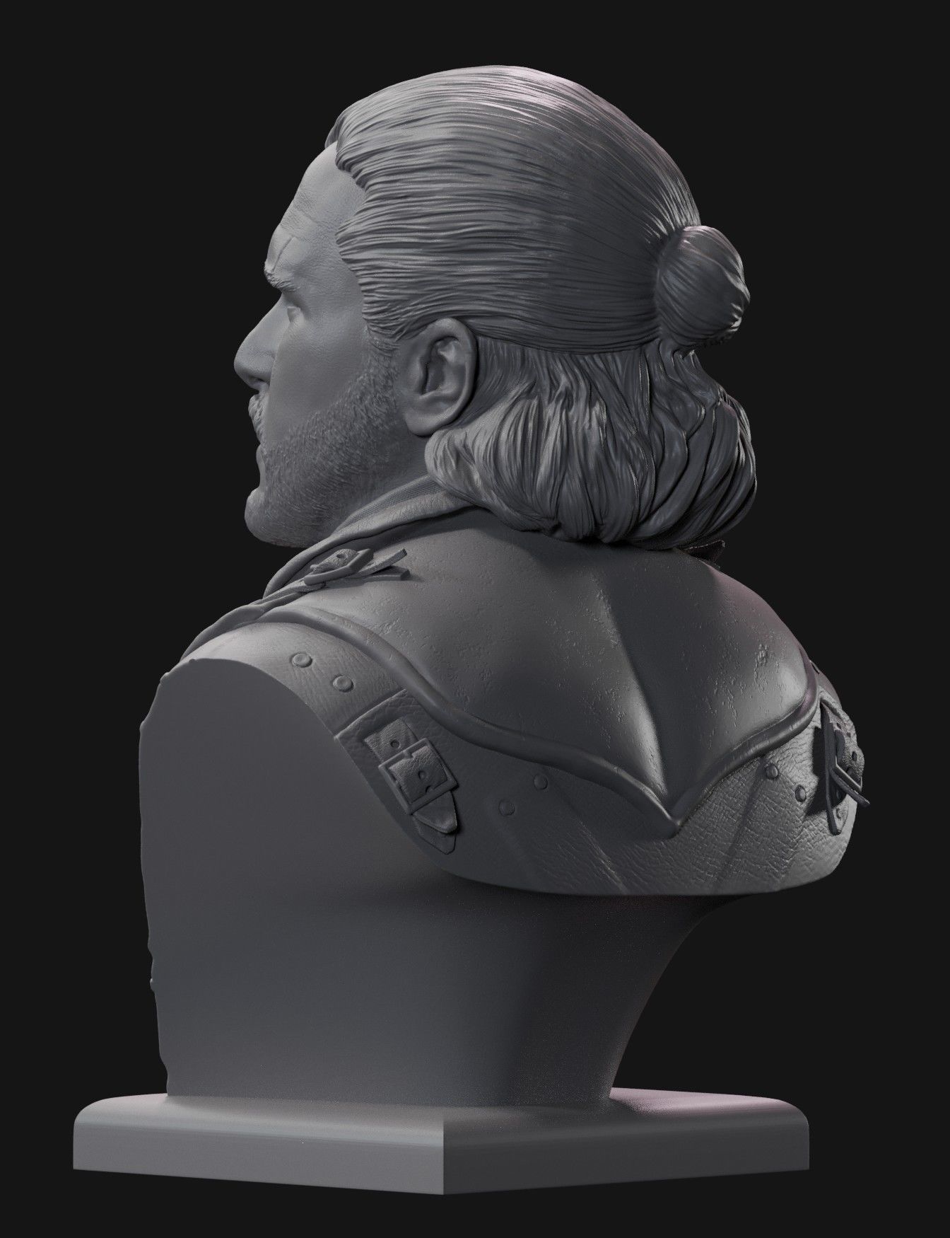 Jon Snow bust 3 3D print model_6