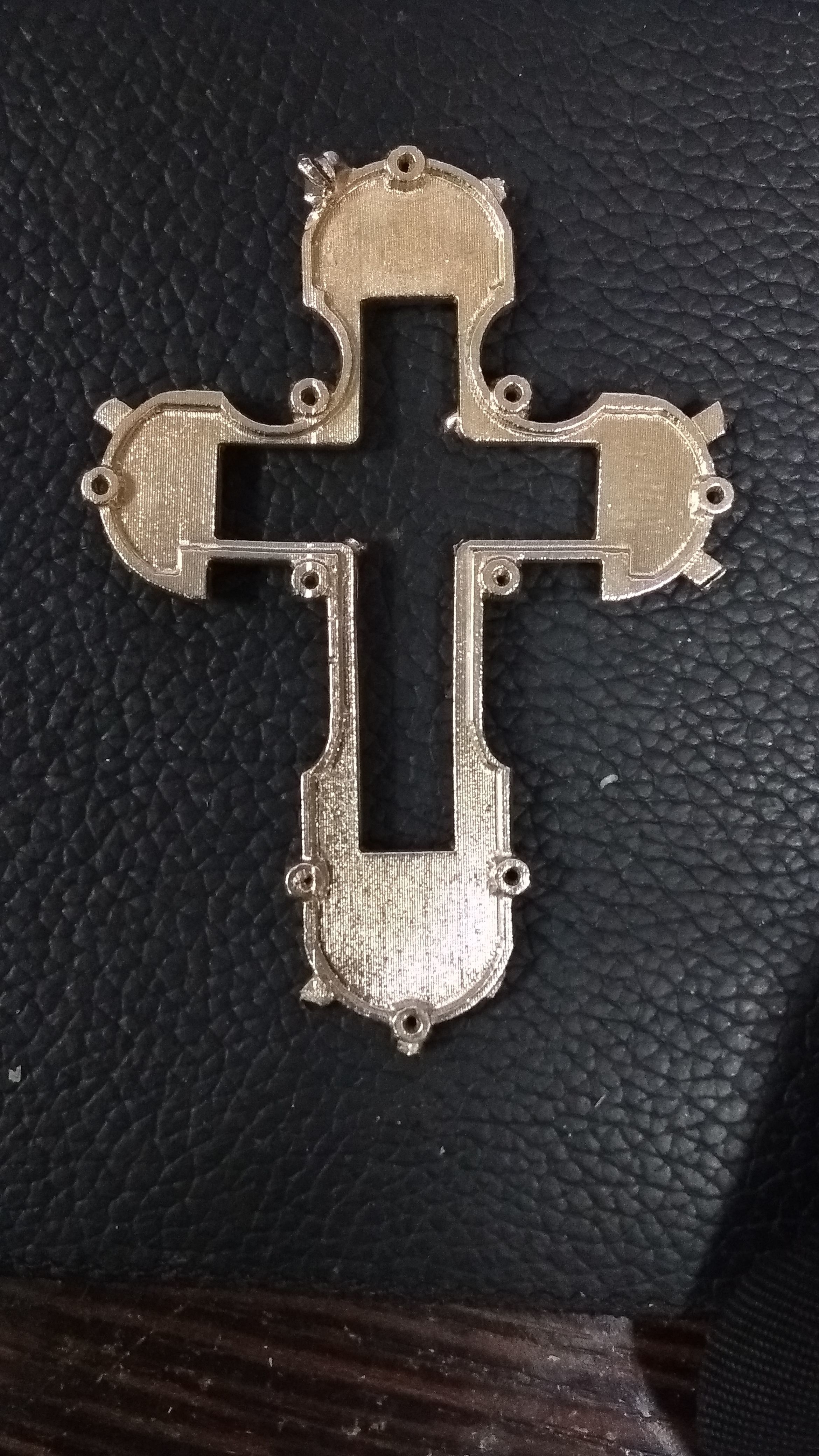 RUSSIAN RELIGIOUS CROSS 17 FOR STONE with GEMS 3D print model_17