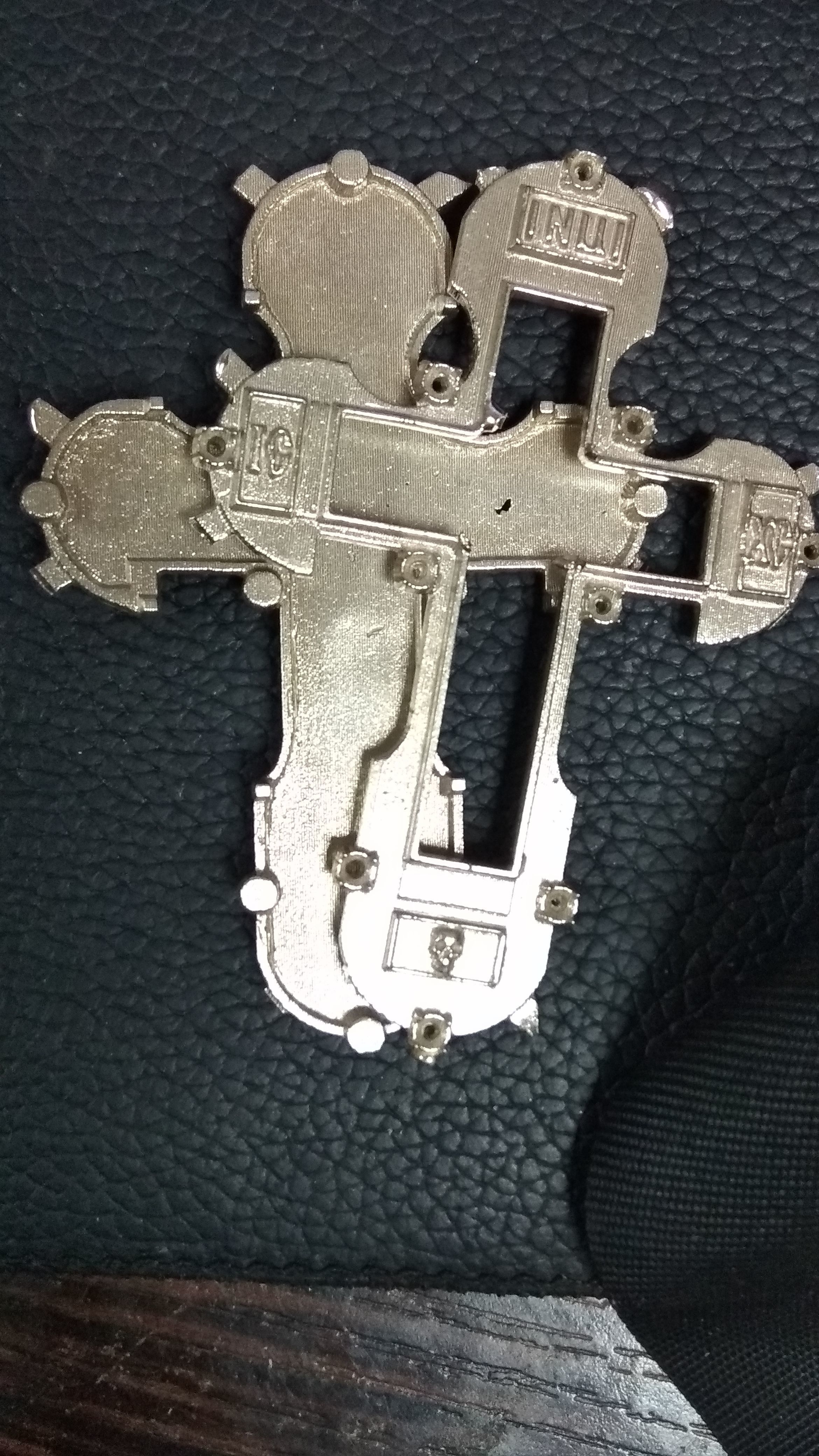 RUSSIAN RELIGIOUS CROSS 17 FOR STONE with GEMS 3D print model_19