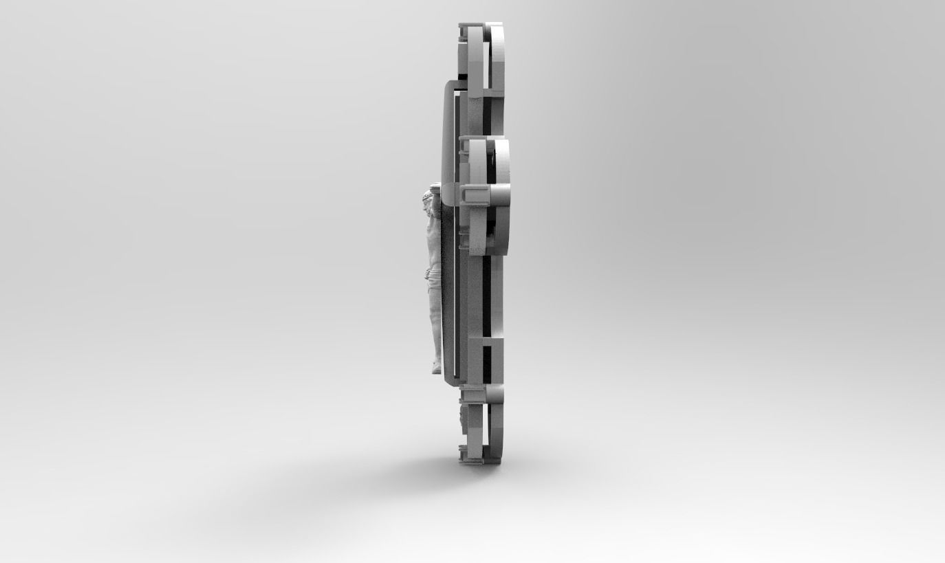 RUSSIAN RELIGIOUS CROSS 17 FOR STONE with GEMS 3D print model_5