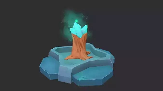 Inhibitor for moba games Hand painted Low-poly 3D model