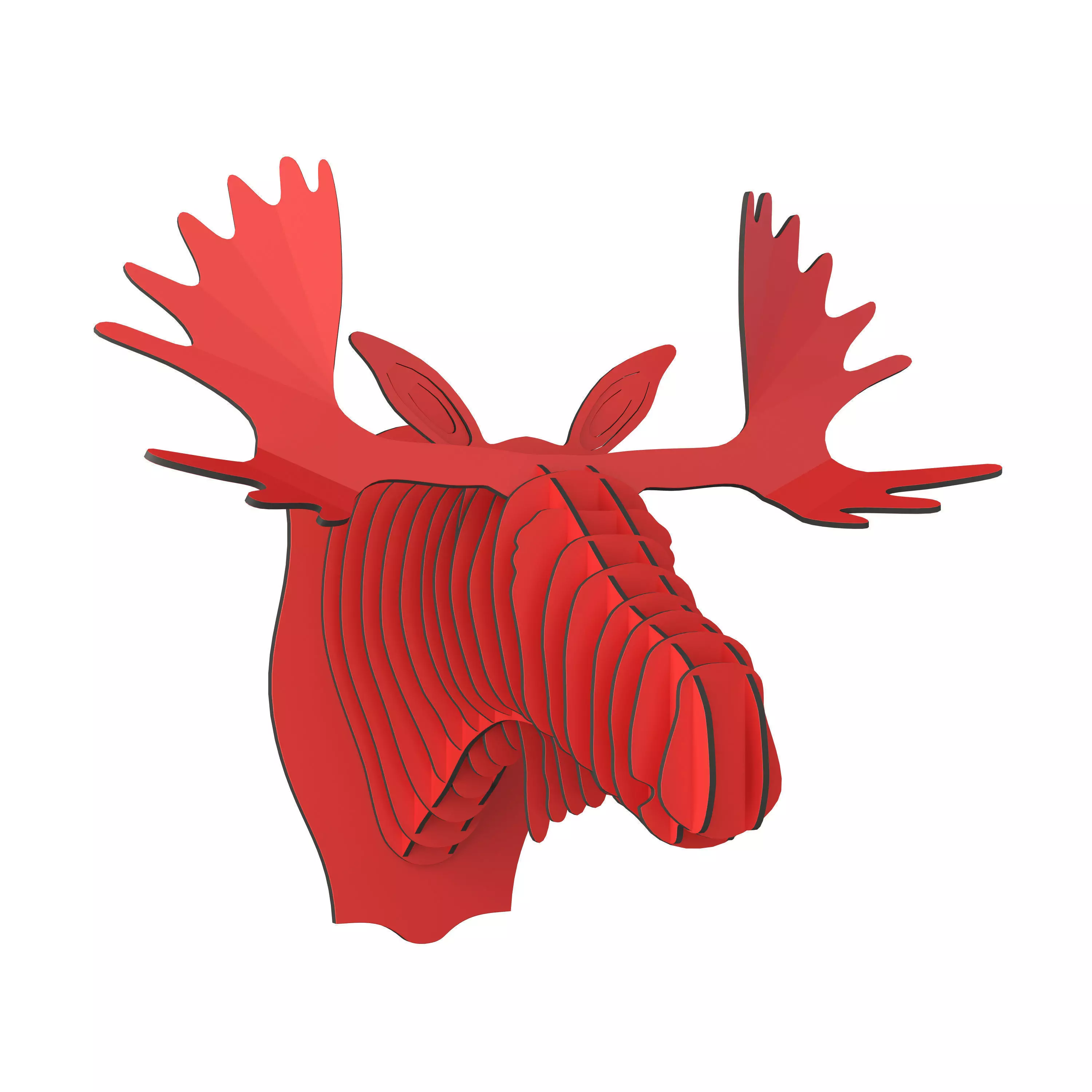 Fred Cardboard Moose Head 3D model