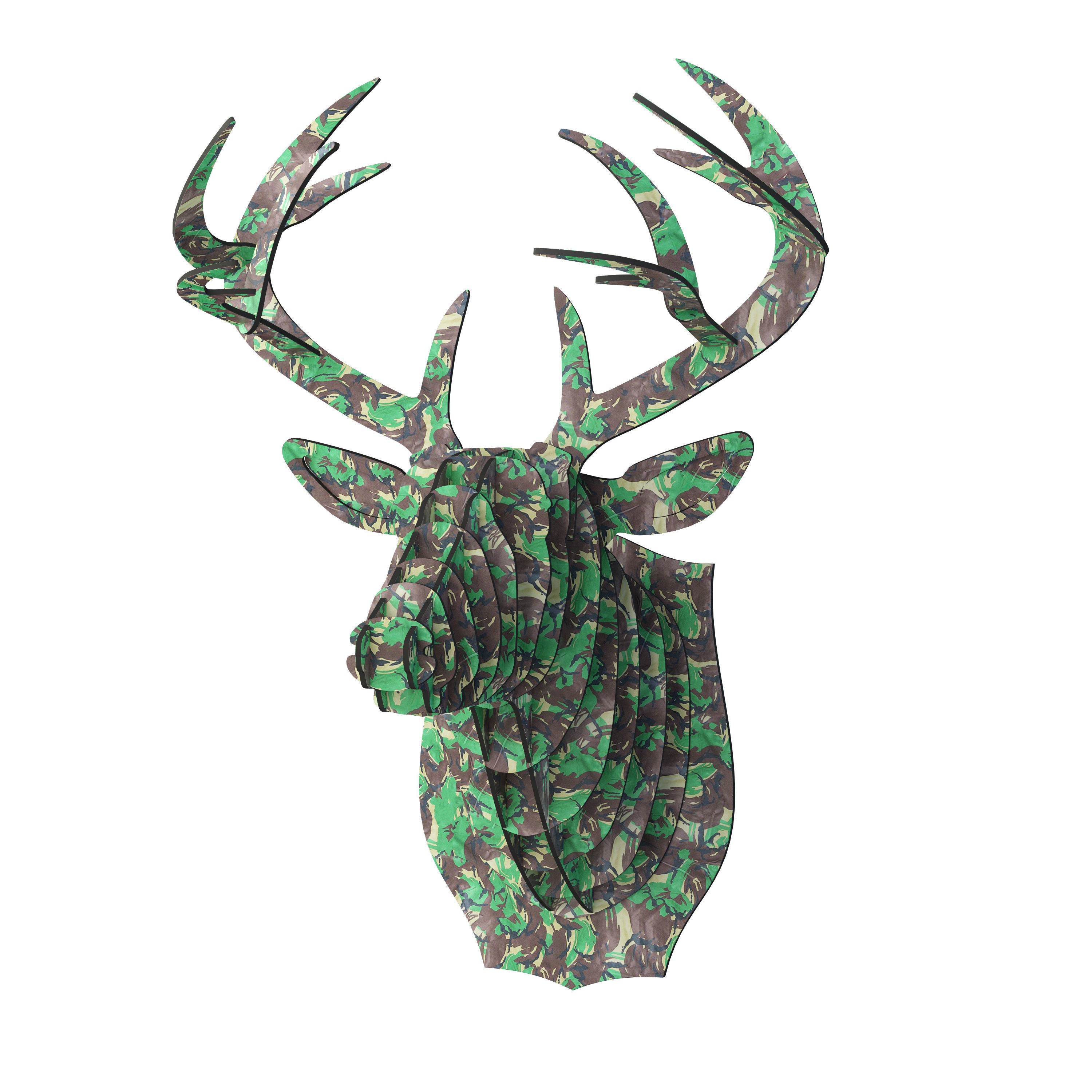 Bucky Cardboard Deer Head 3D model_4