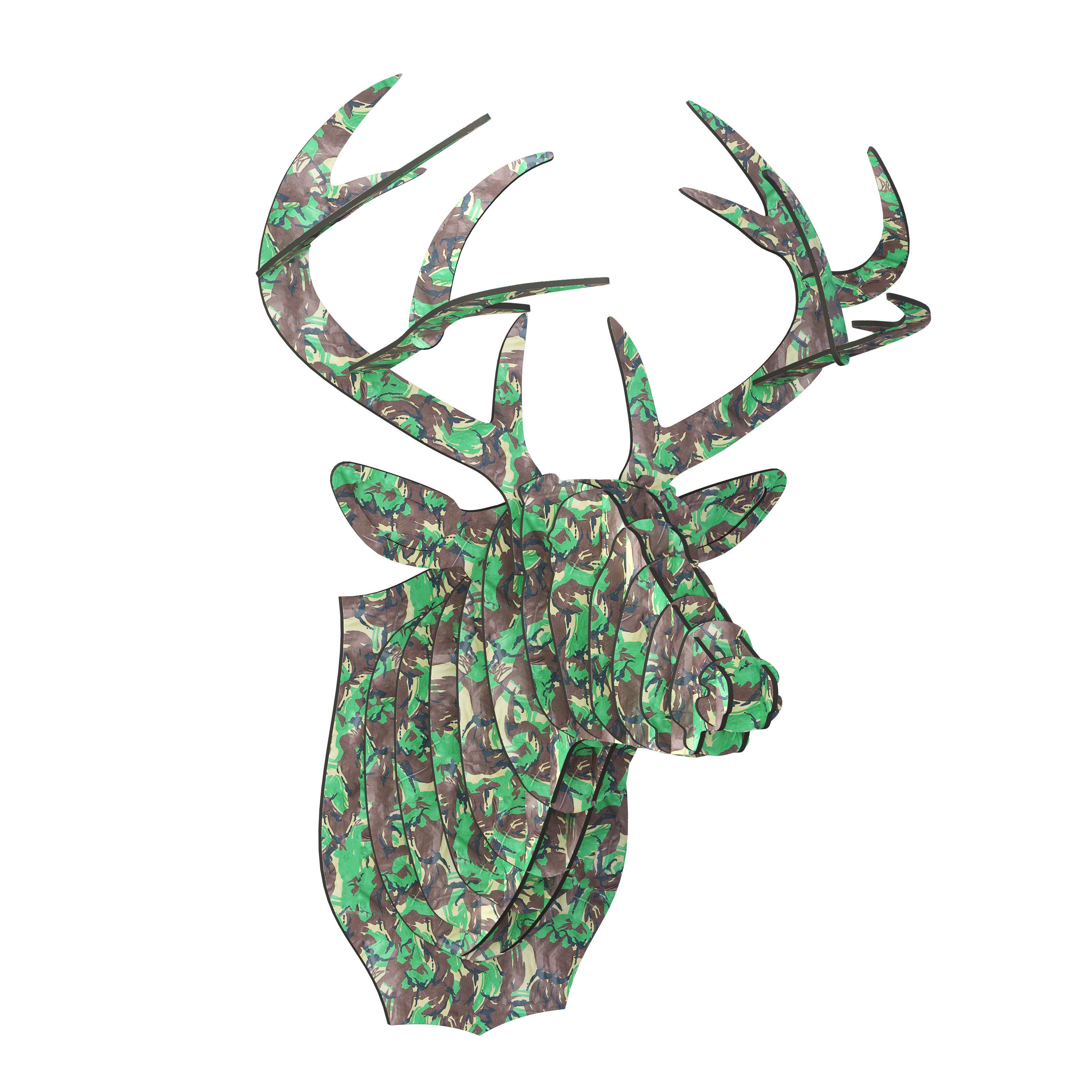 Bucky Cardboard Deer Head 3D model_5