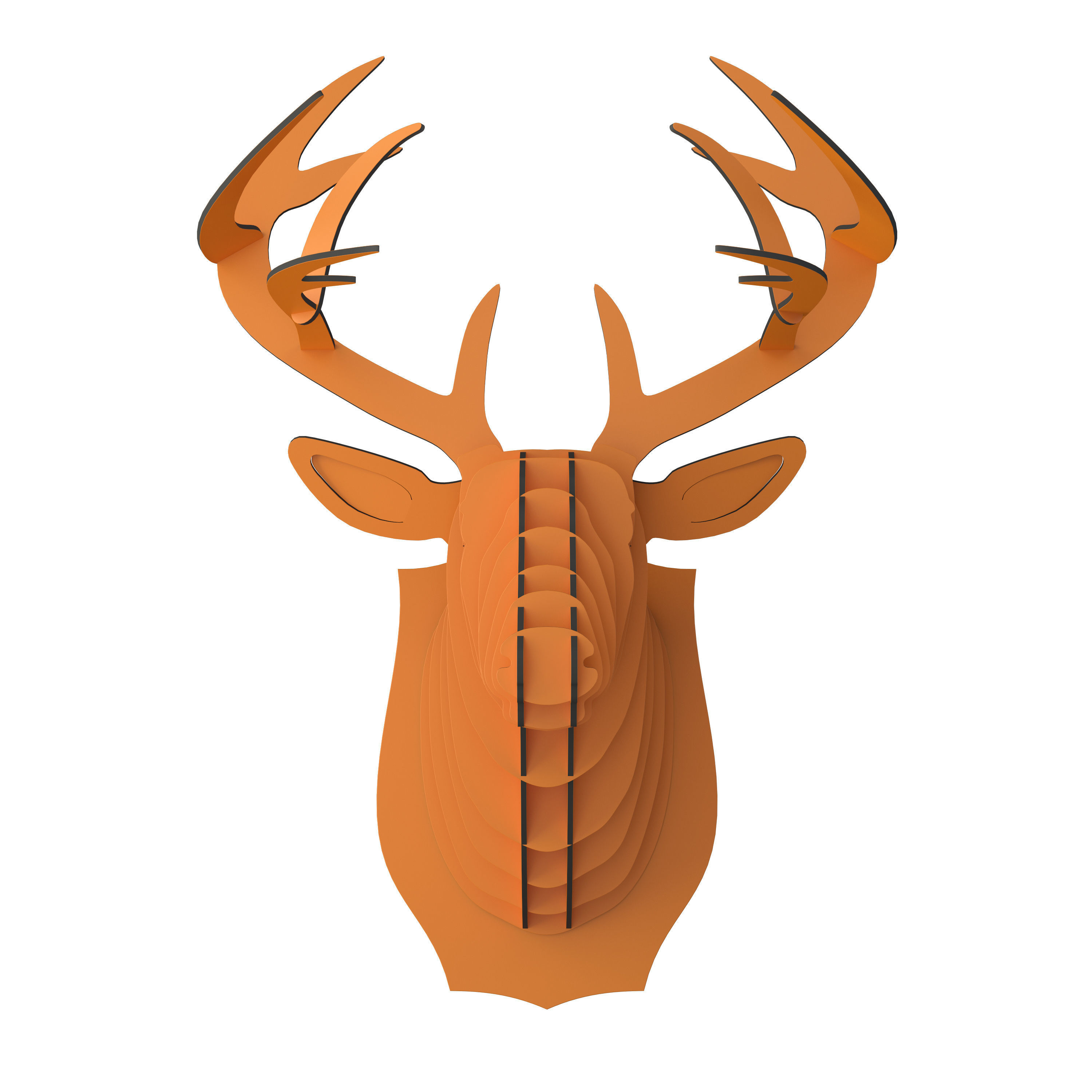 Bucky Cardboard Deer Head 3D model_1