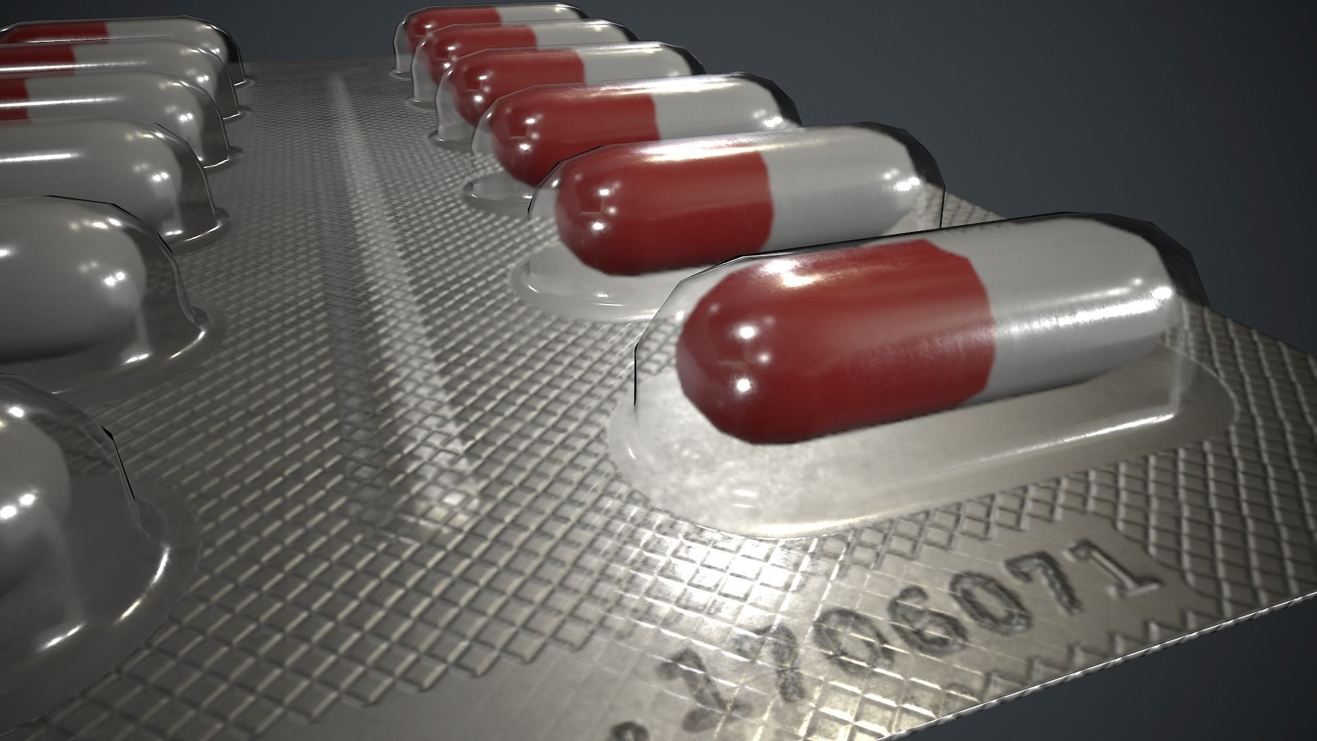 Pills Pack 1 PBR Game Ready Low-poly 3D model_6