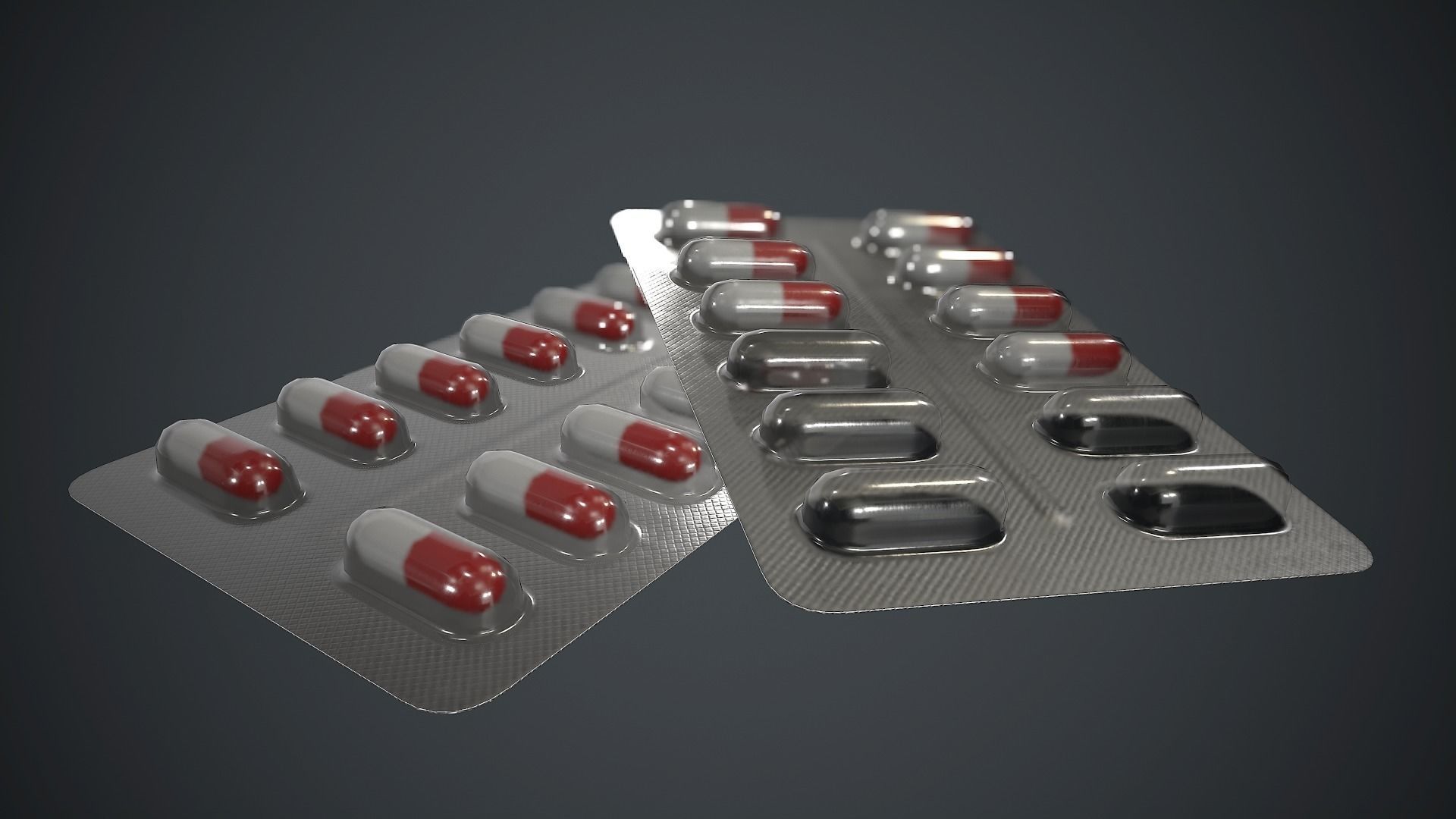 Pills Pack 1 PBR Game Ready Low-poly 3D model_1